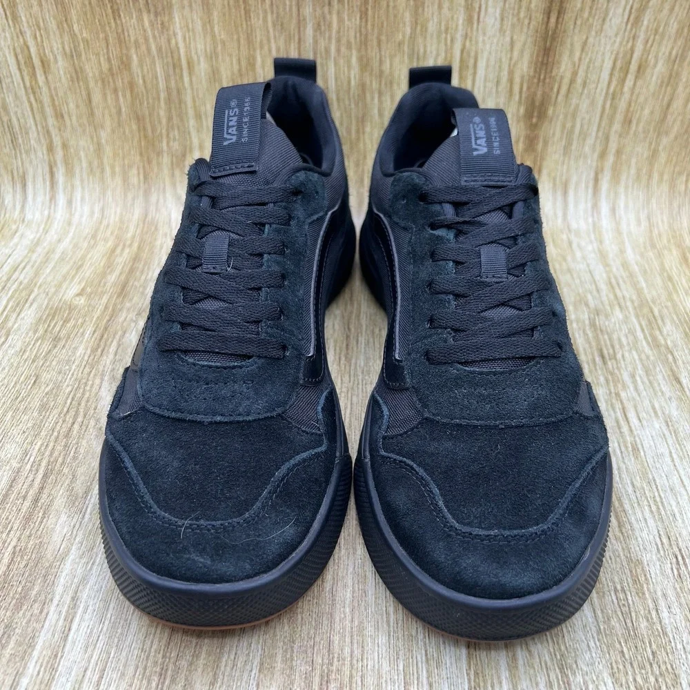 Vans Range EXP Sneakers Men's Size 10 Black Suede Canvas Low Top Shoes